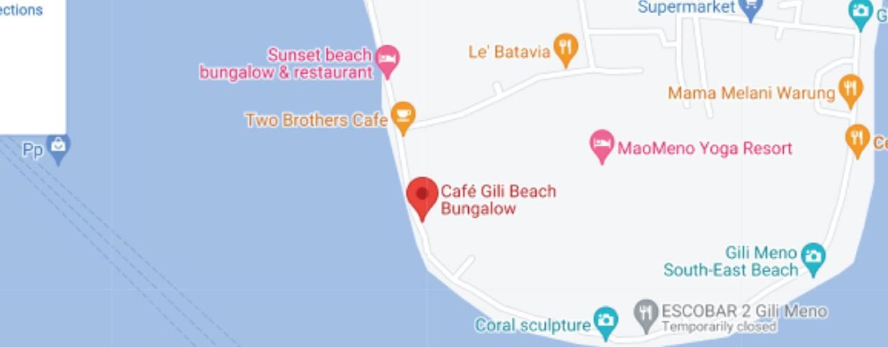 Bungalow Cafe Gili Beachfront Gili Meno Exterior foto